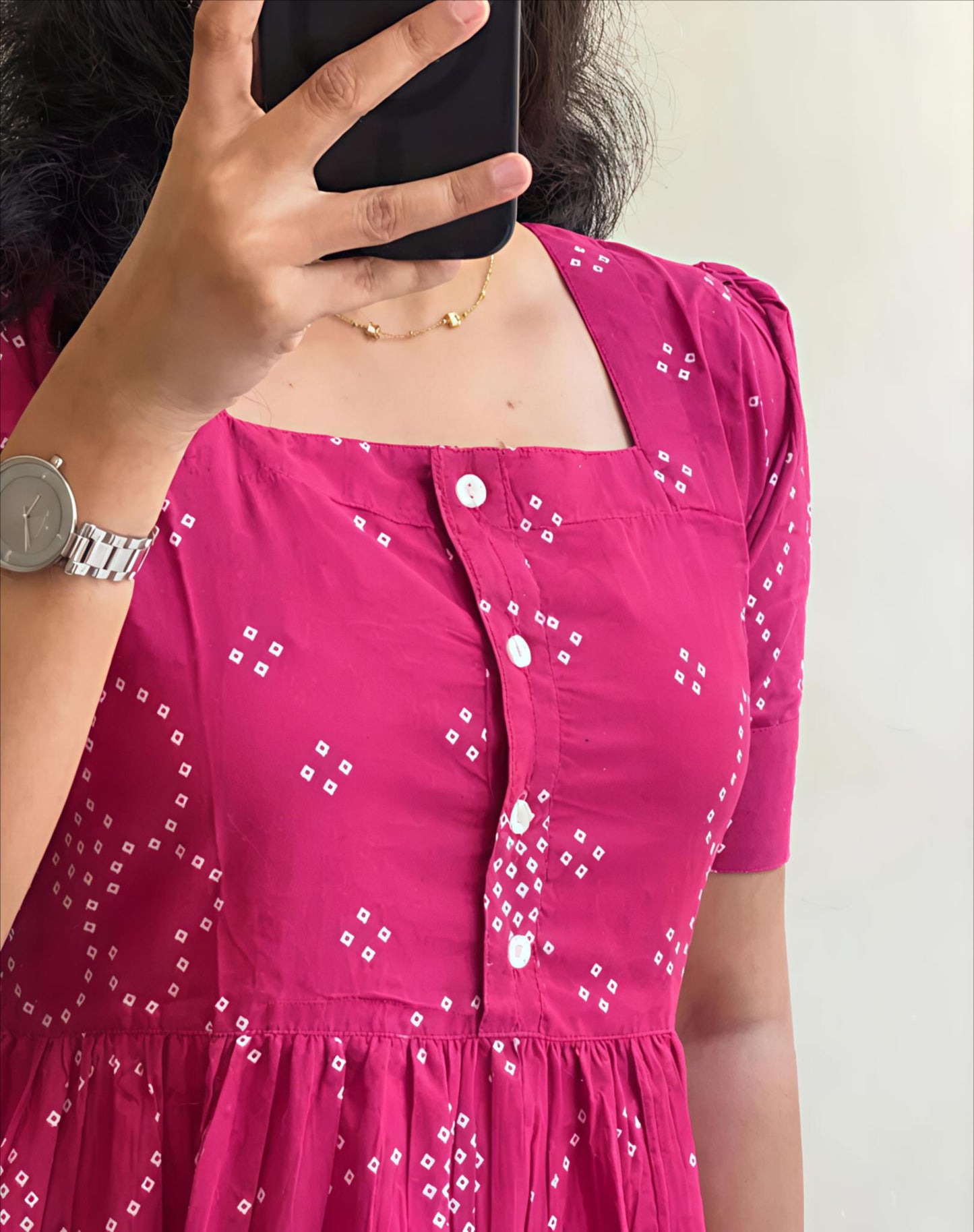 Women’s Cotton Printed Fit & Flare Midi Dress